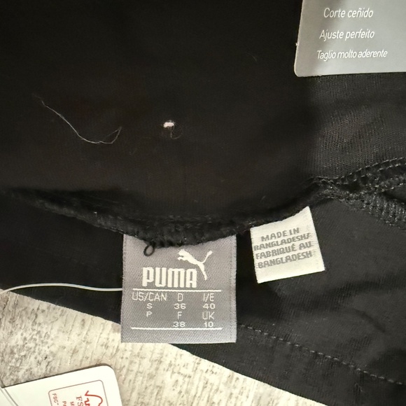 NWT PUMA ESSENTIALS LEGGINGS TIGHT FIT BLACK COTTON S - Picture 8 of 11